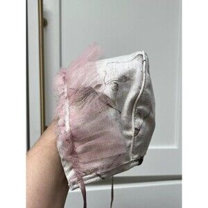 Marta Y Paula Baby Girl Bonnet Ballerinas Dance Pink Tulle 3-6 Mths Ribbon
